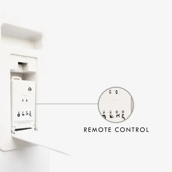 Inside View of White Follow Me Luggage Showing Storage Compartments and Charging Port