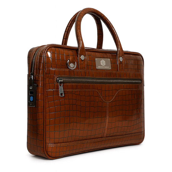 Croc-Textured Fingerlock Bag Arista Vault