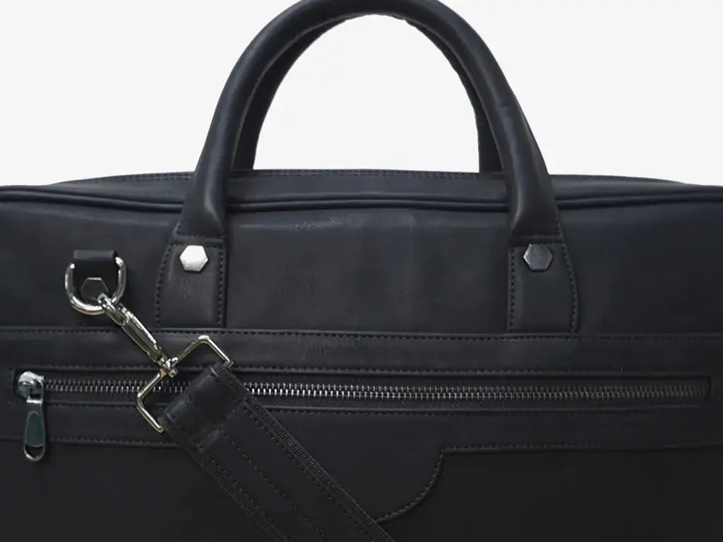 Corporate Professional Using Black ZenMatte Laptop Bag During Business Meeting