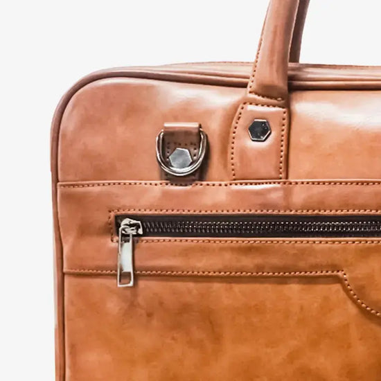Close-up of ZenMatte Laptop Bag Biometric Scanner with 0.1 Second Response Time