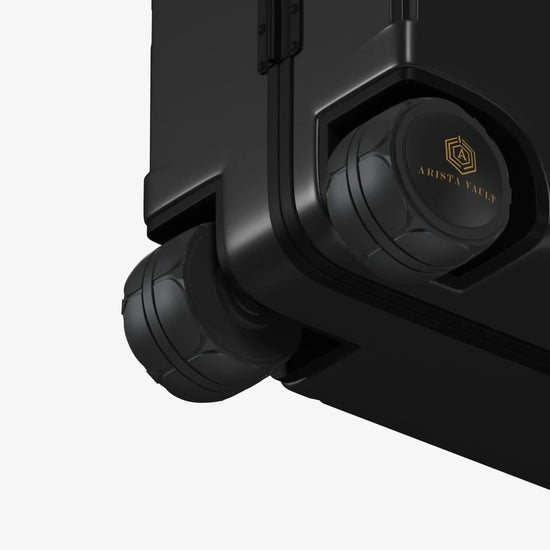 USB Charging Port on Grey Jarviz Smart Luggage for Charging Electronic Devices During Travel