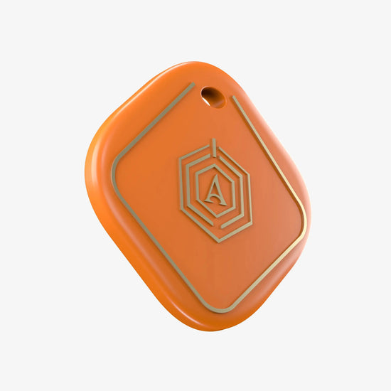 Demonstration of Orange Smart Keychain Anti-Theft Alarm Feature with Distance Indication