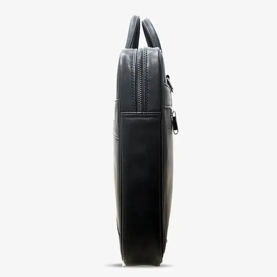 Inside of Black ZenMatte Laptop Bag with Multiple Storage Pockets and Laptop Compartment