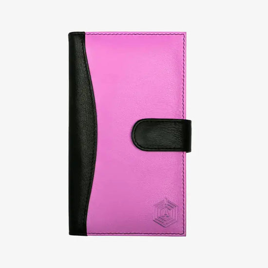Pink Italian Leather Women's Smart Wallet with GPS Location Tracking Technology"