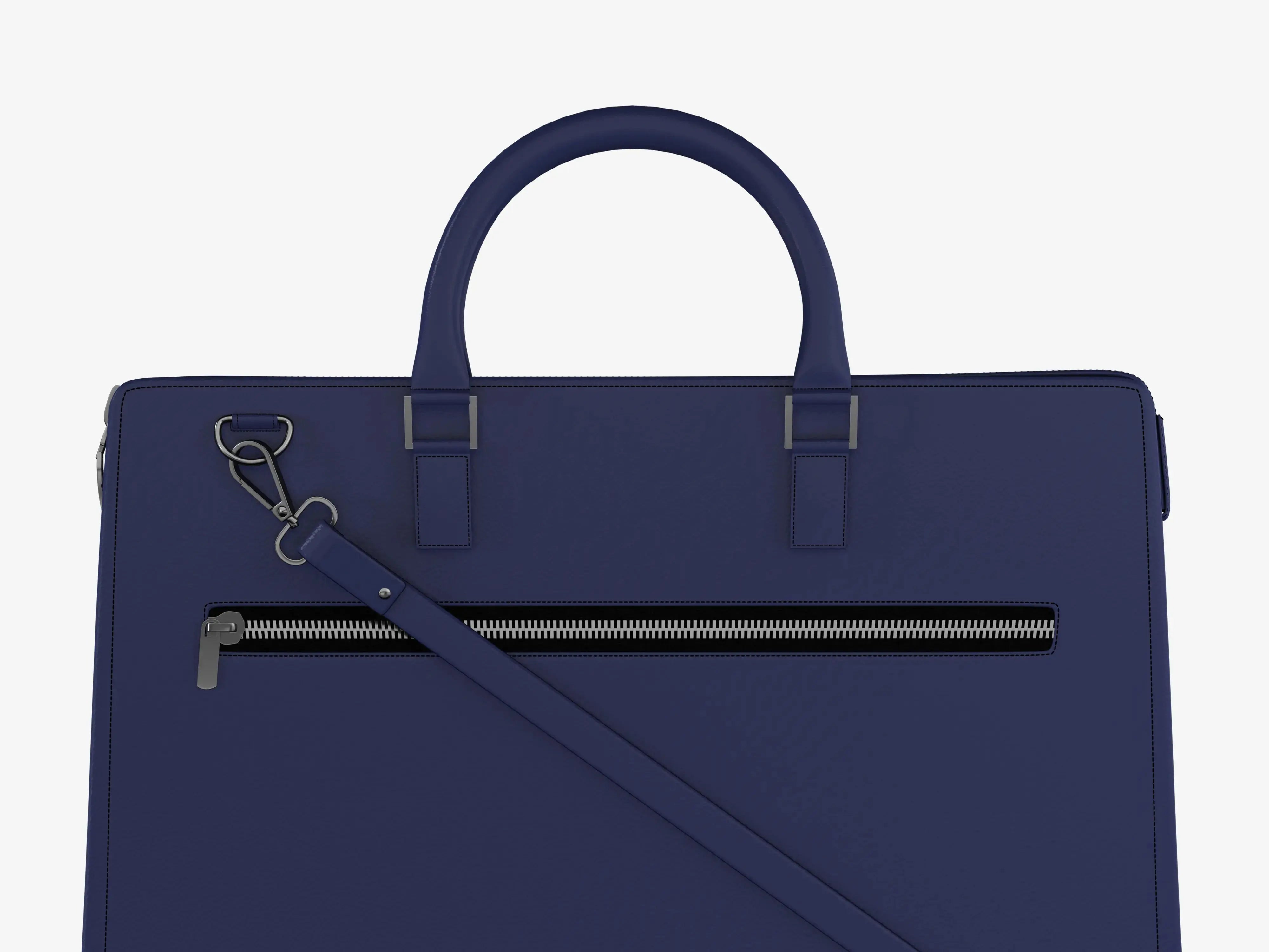 Technology Professional Using Blue Techbag Fingerlock During Daily Work with Digital Devices