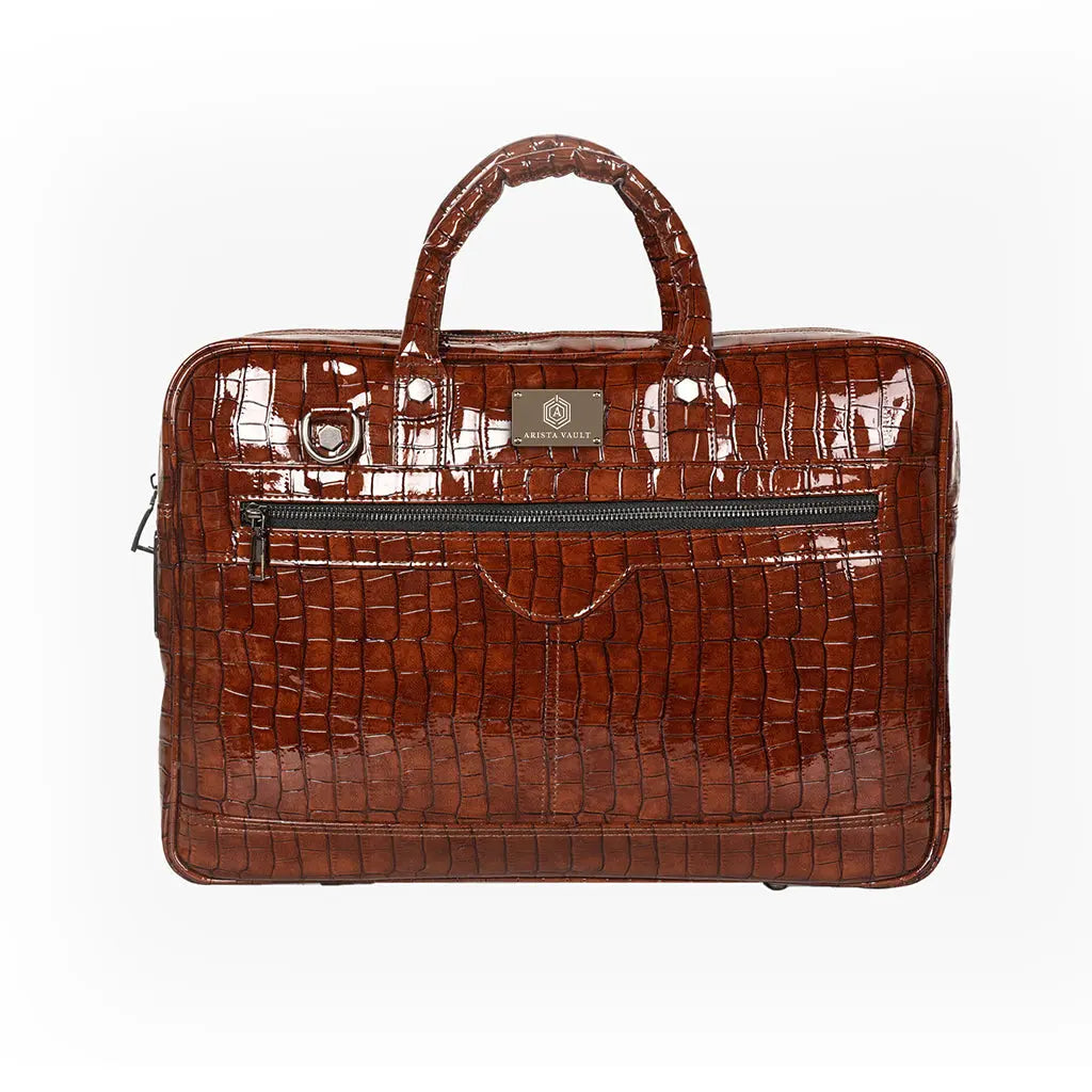 Croc-Textured Fingerlock Bag Arista Vault