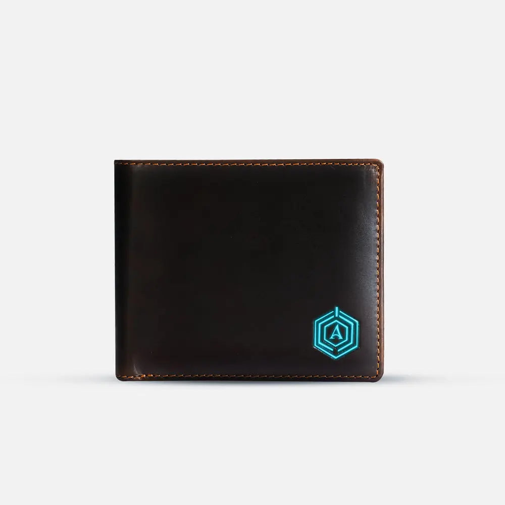 Wallet-bot Classic | Smart wallet | Inbuilt Powerbank (Brown) Arista Vault