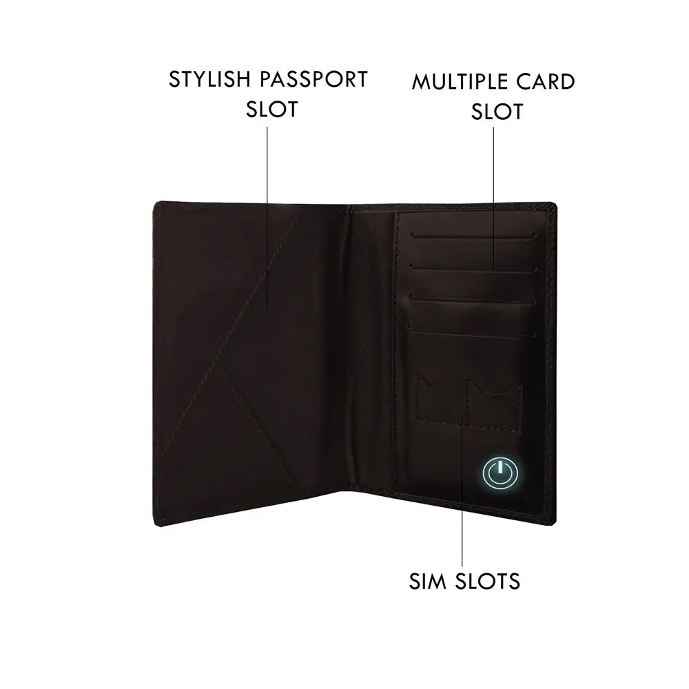 Smart Passport Holder (Brown) Arista Vault