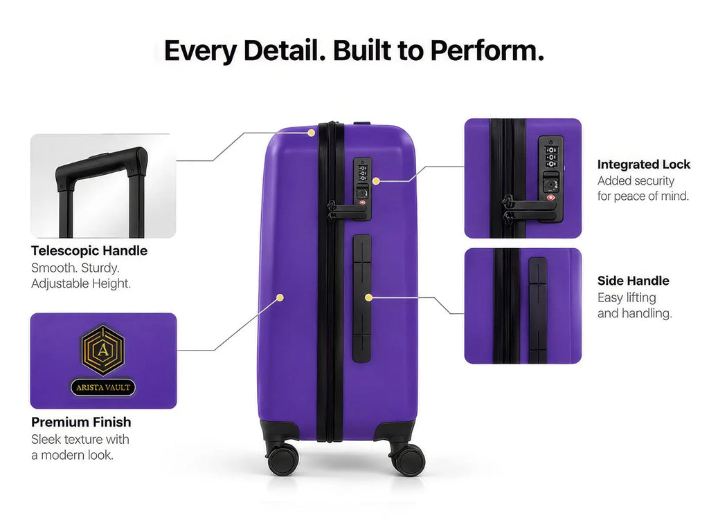 Arista Spot - Luggage Purple + Free Smart Keychain