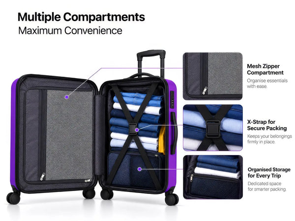 Arista Spot - Luggage Purple + Free Smart Keychain