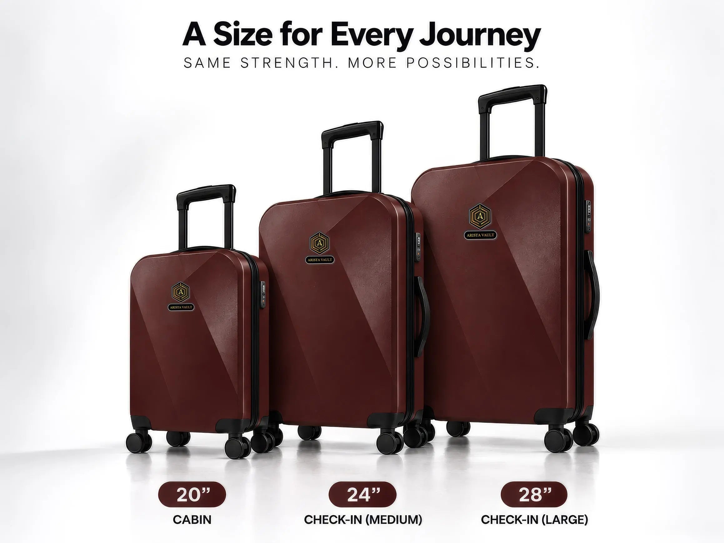 Arista Spot - Luggage Maroon + Free Smart Keychain