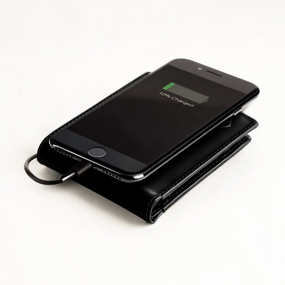 Wallet-bot Classic | Smart wallet | Inbuilt Powerbank  (Black) Arista Vault