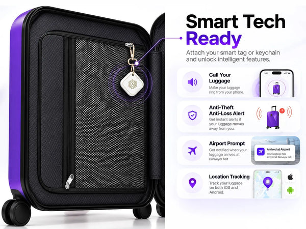 Arista Spot - Luggage Purple + Free Smart Keychain
