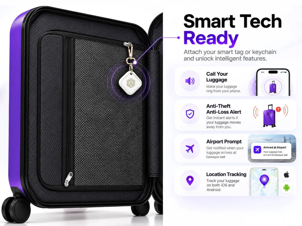 Arista Spot - Luggage Purple + Free Smart Keychain