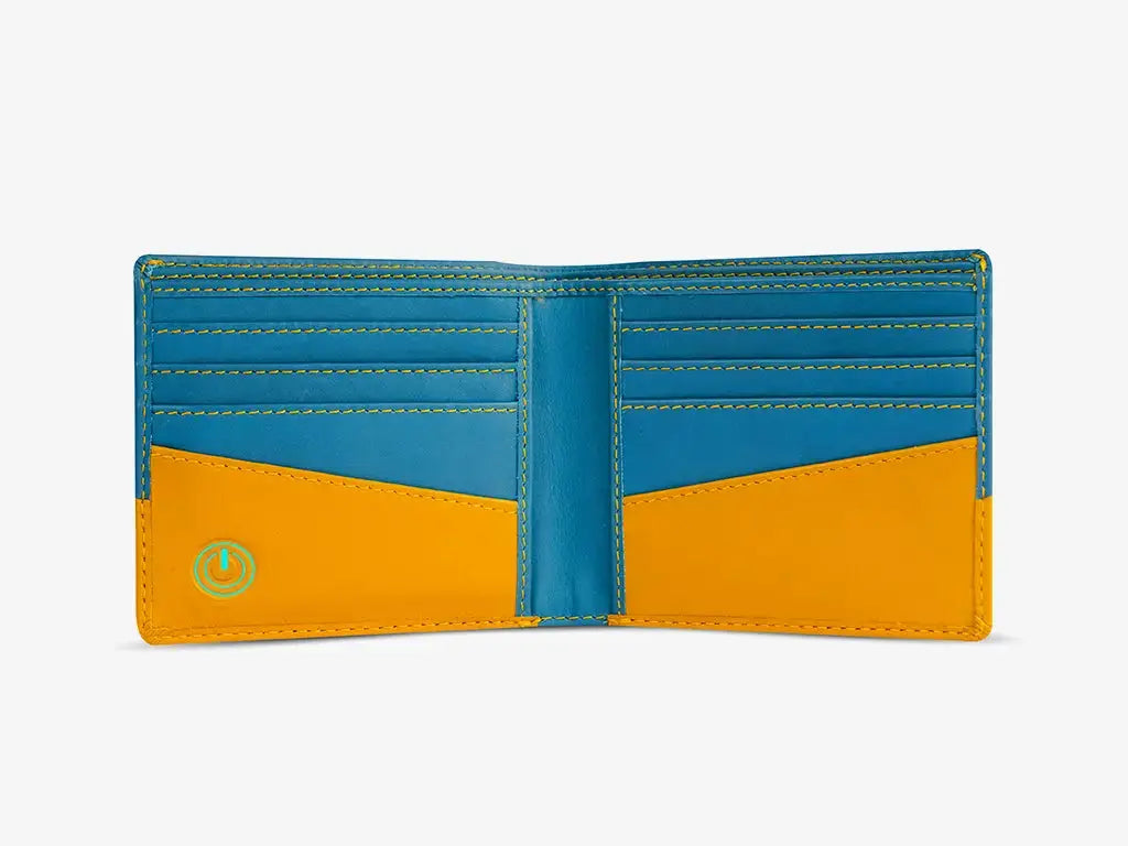 Smartphone Displaying Arista Tracker App Connected to Blue Traveller Smart Wallet