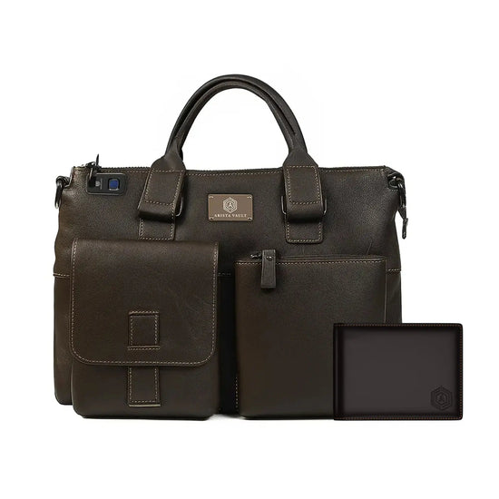 Seren Fingerlock Bag(Brown) and Wallet Bot Classic Brown Arista Vault
