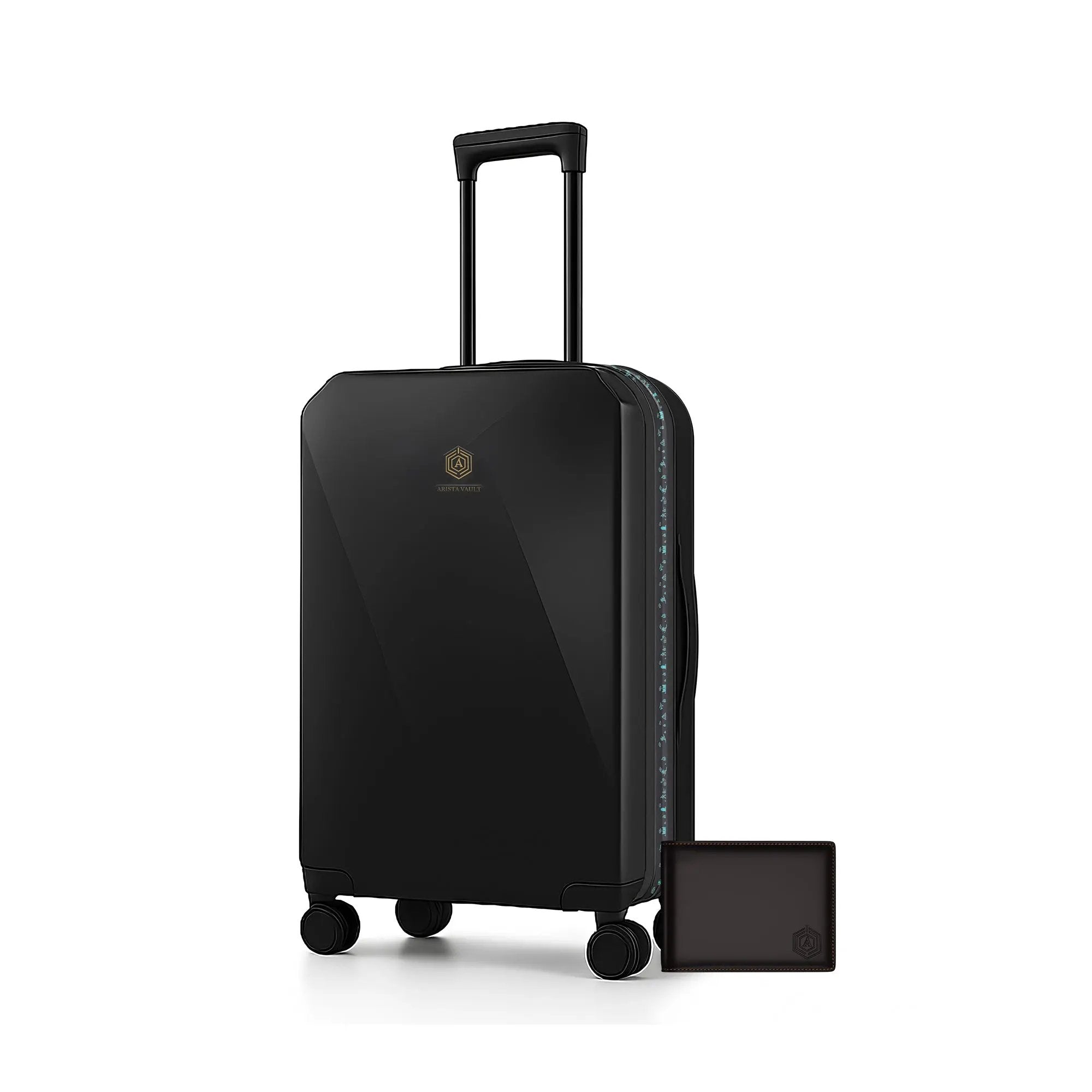 Travel story- Smart Luggage Black and Wallet Bot Classic Brown Arista Vault