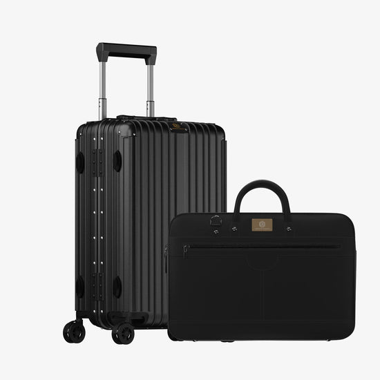 Smart Aviator Luggage  + ZenMatte Laptop Bag (Black) Arista Vault