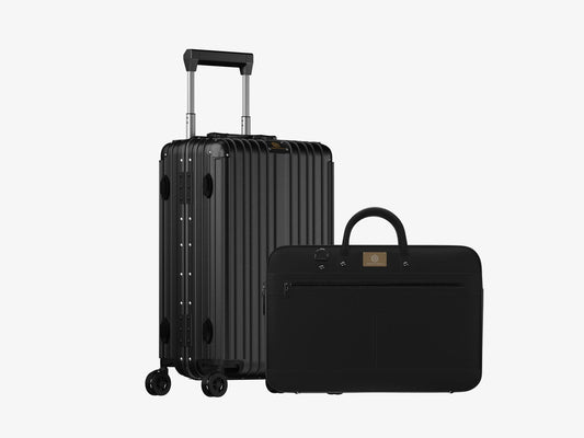 Smart Aviator Luggage  + ZenMatte Laptop Bag (Black) Arista Vault