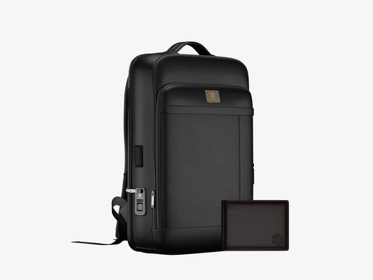 Fingerlock Leather Backpack + Wallet Bot Classic - Arista Vault