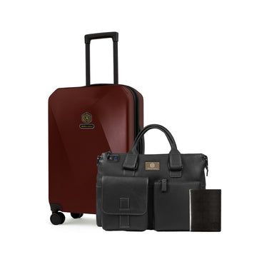 Arista Spot - Maroon (24") + Seren Fingerlock Bag (Black) + Passport Holder (Brown)