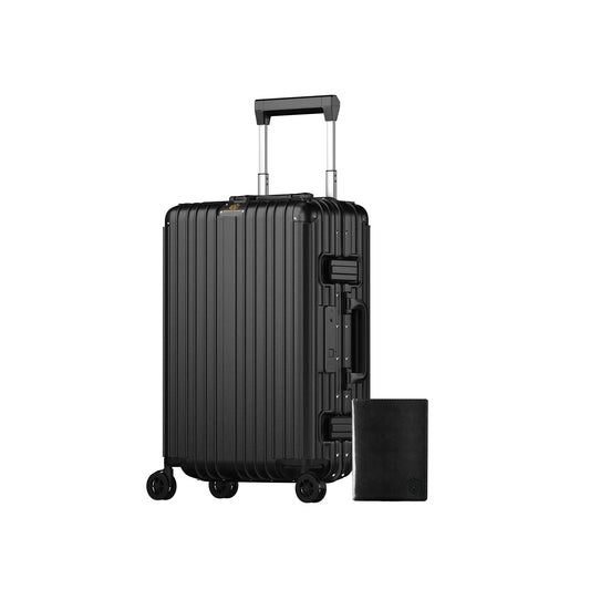Smart Aviator Luggage and Smart Passport Holder(Black) Arista Vault