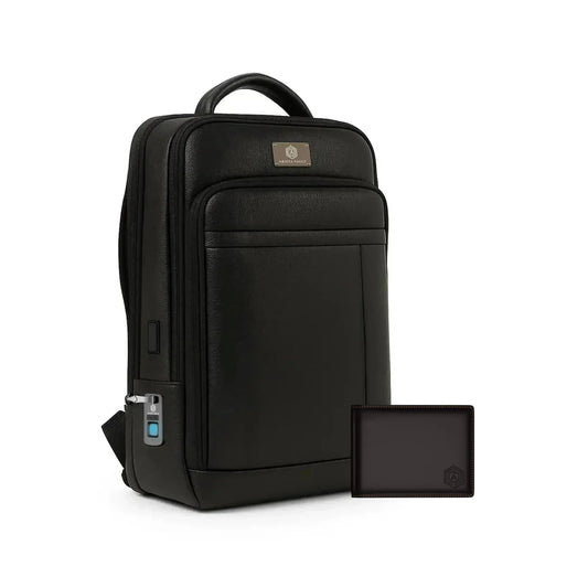 Fingerlock Leather Backpack + Wallet Bot Classic Arista Vault