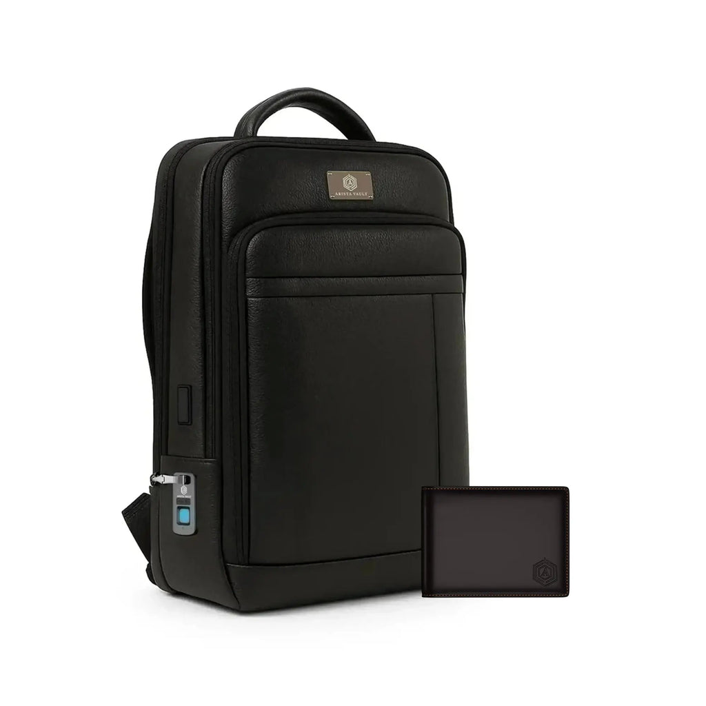 Fingerlock Leather Backpack + Wallet Bot Classic Arista Vault