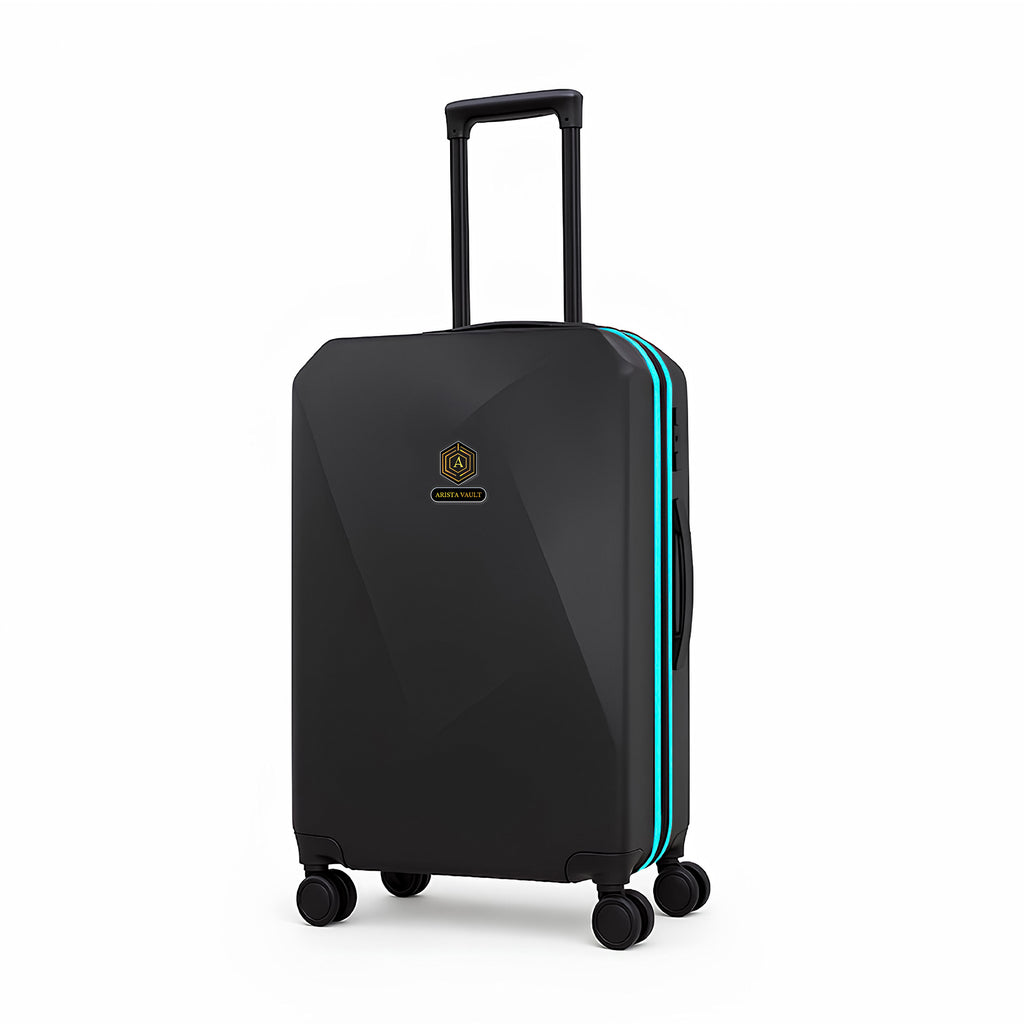Nebula Neo - Smart Luggage (24") + Croc Textured Fingerlock Bag + Passport Holder (Black)