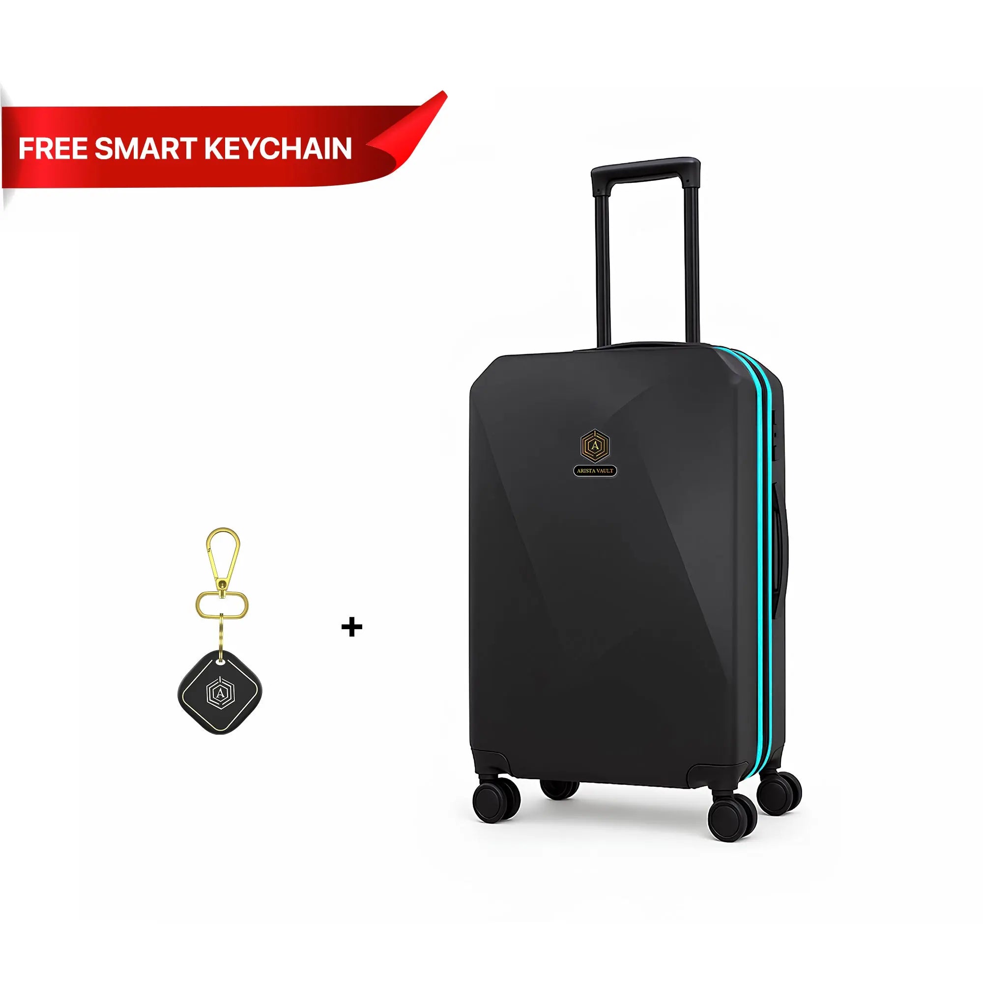 Nebula Neo - Smart Luggage Black + Smart Keychain Arista Vault
