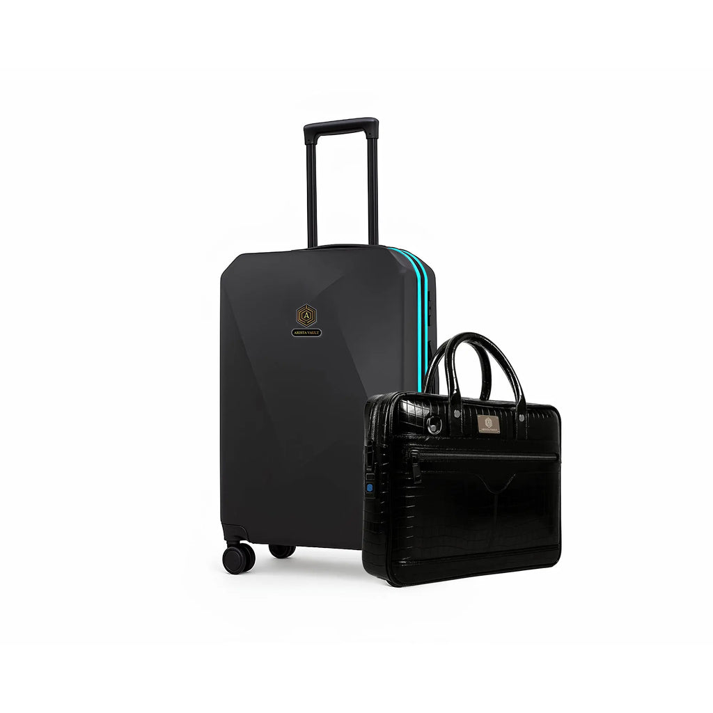 Nebula Neo Luggage + Croc-Textured Fingerlock Bag Combo Arista Vault