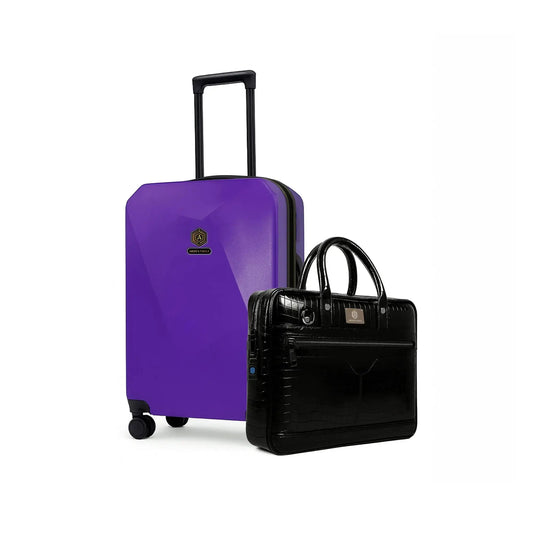 Arista Spot - Luggage Purple + Croc-Textured Black