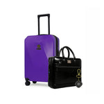 Arista Spot - Luggage Purple + Croc-Textured Black + Key Chain