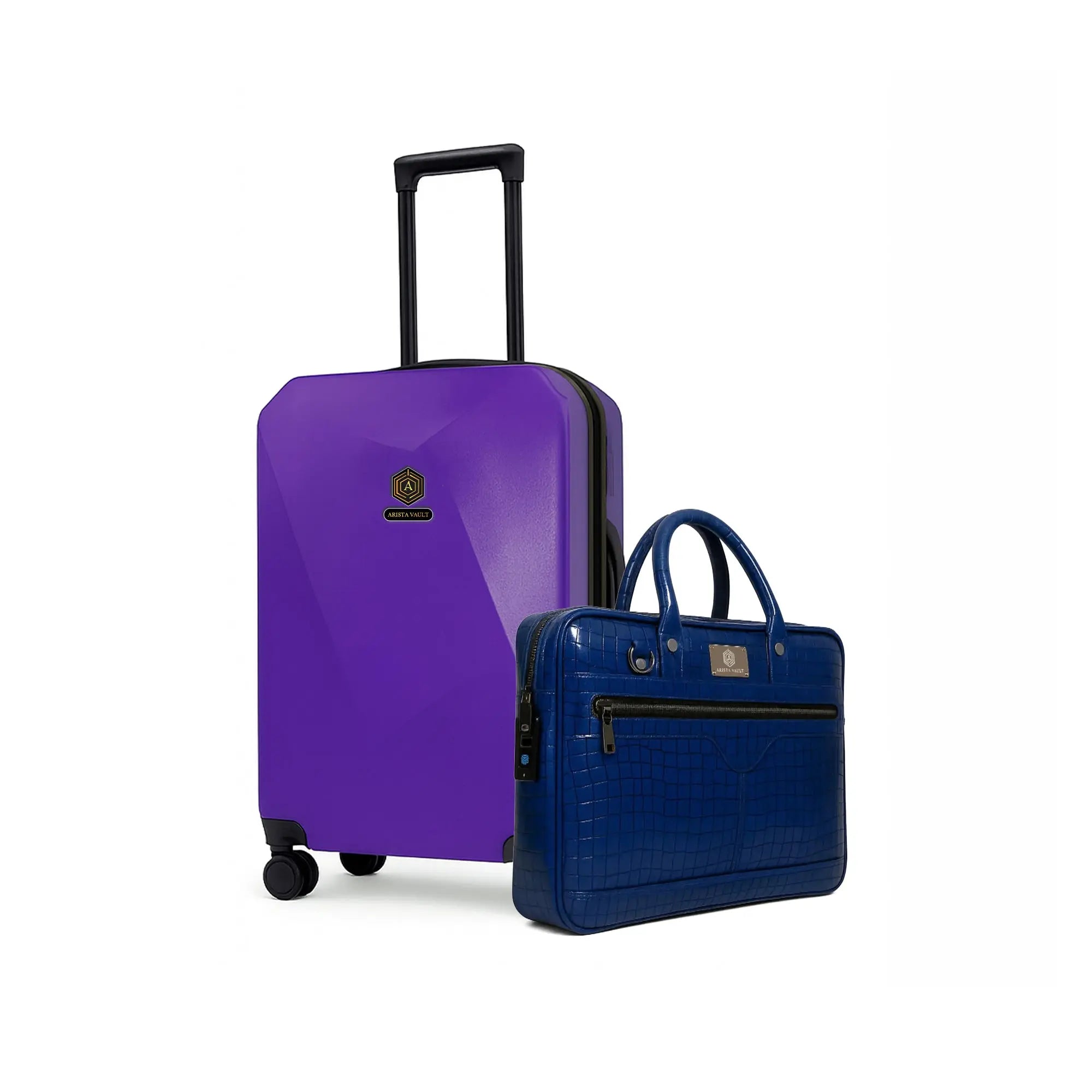 Arista Spot - Luggage Purple + Croc-Textured Blue