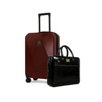 Arista Spot - Luggage Maroon + Croc-Textured Black