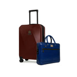 Arista Spot - Luggage Maroon + Croc-Textured Blue