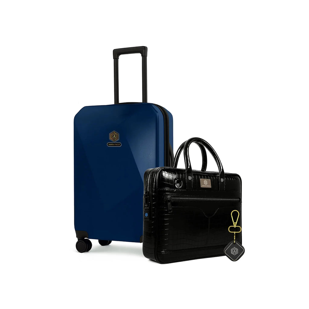 Arista Spot Pro - Luggage + Croc-Textured  (Black) + Key Chain