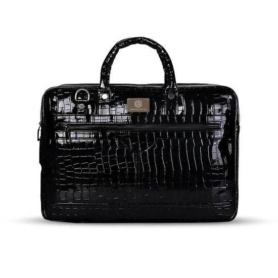Smart Aviator Luggage + Croc Textured Fingerlock Bag(Black) Arista Vault