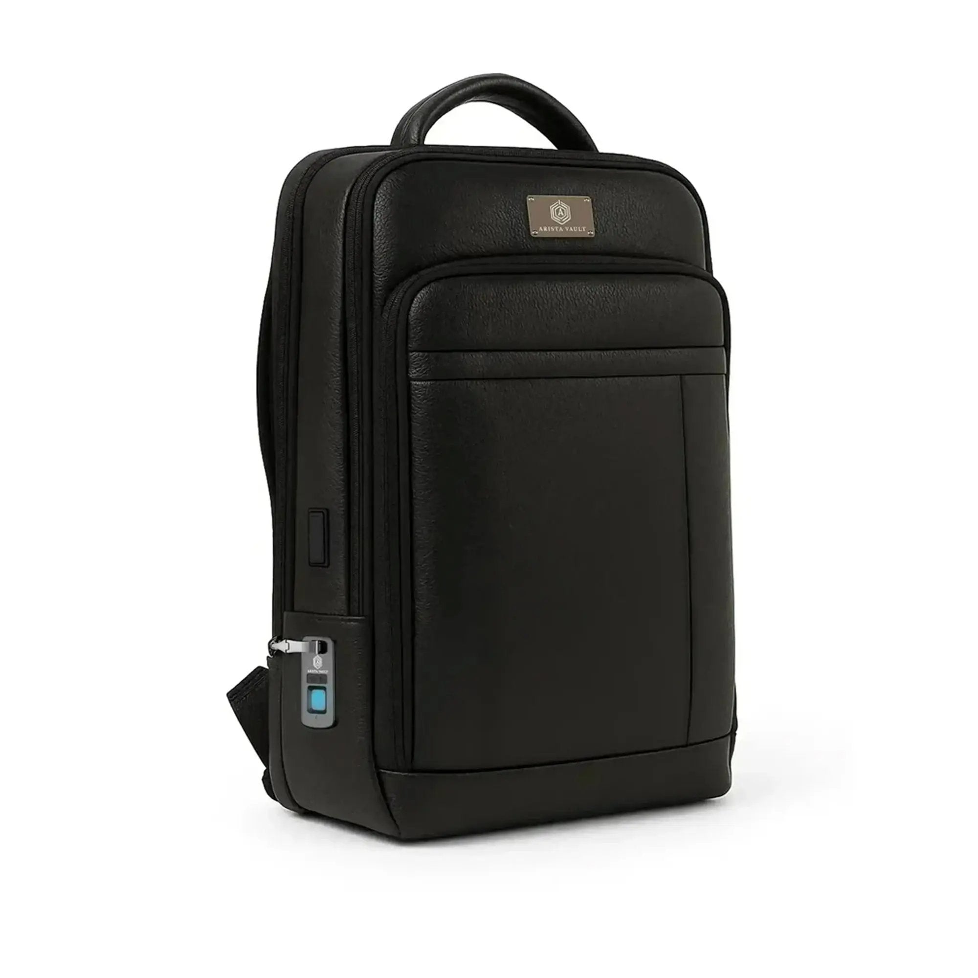 Fingerlock Leather Backpack and Smart Bag Tag Arista Vault