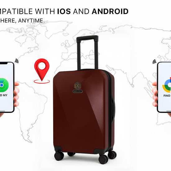 Arista Spot - Smart Luggage Maroon Arista Vault