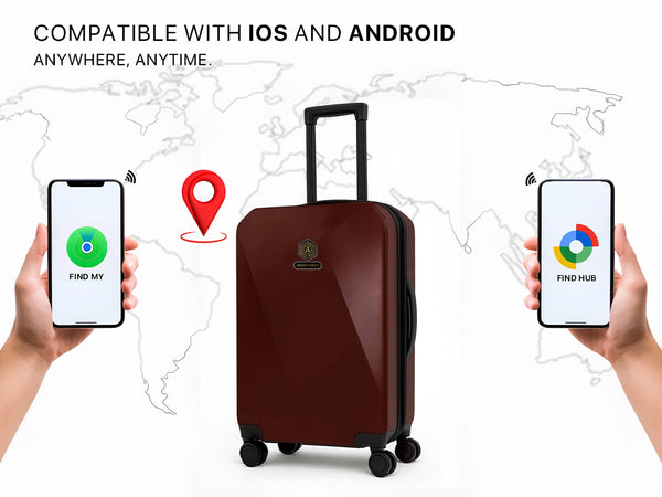 Arista Spot - Smart Luggage Maroon