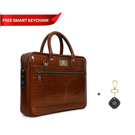Croc-Textured Fingerlock Bag + Smart Keychain Arista Vault