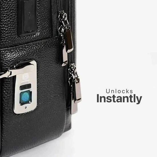 Fingerlock Leather Backpack Arista Vault