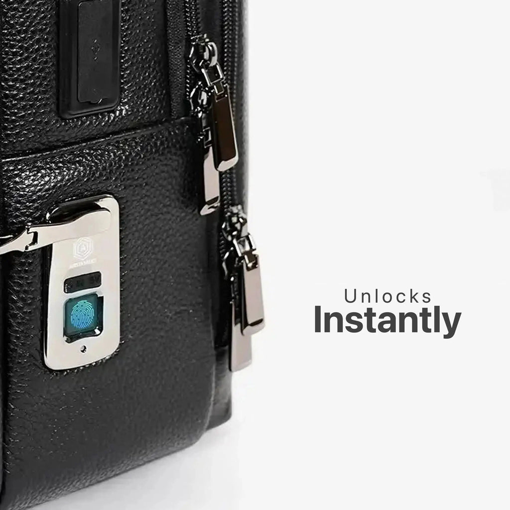 Fingerlock Leather Backpack Arista Vault