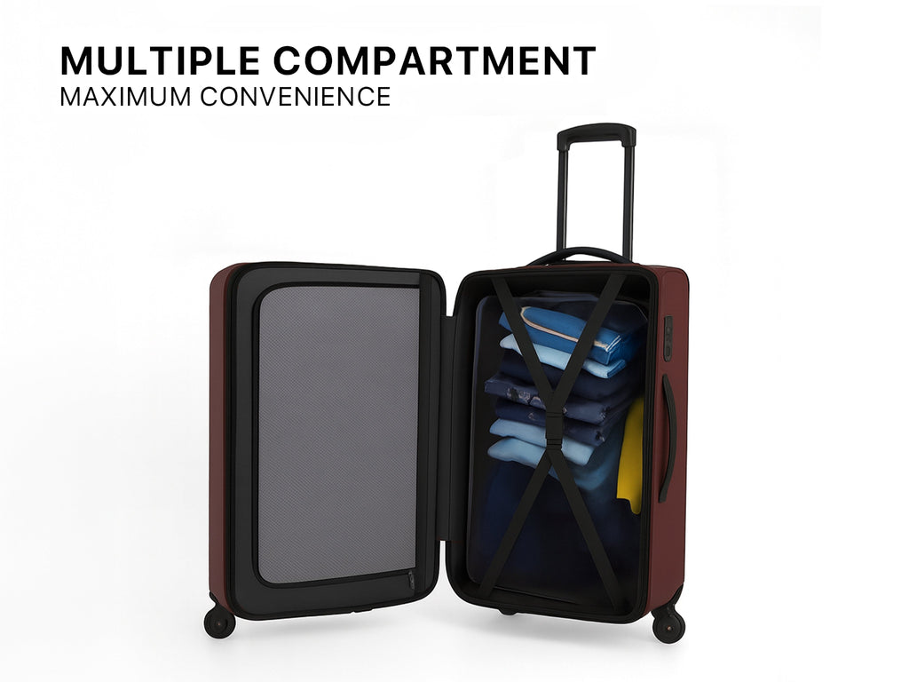 Arista Spot - Smart Luggage Maroon Arista Vault