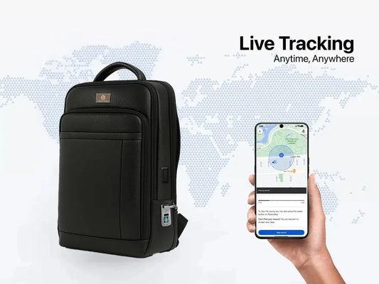Fingerlock Leather Backpack (Live Tracking) Arista Vault