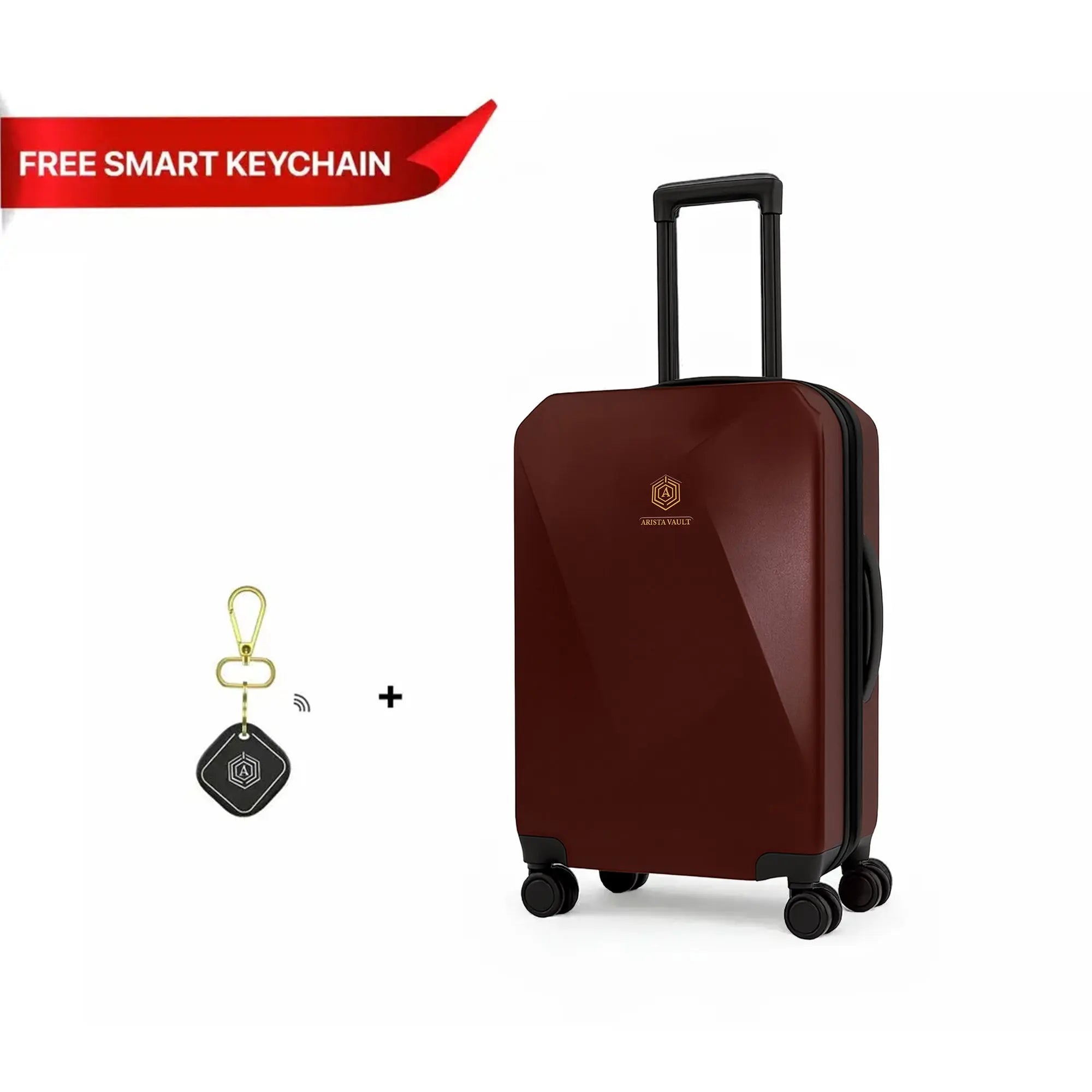 Arista Spot - Luggage Maroon + Free Keychain Arista Vault