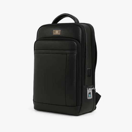 Smart Card Bot + Fingerlock Leather Backpack Arista Vault