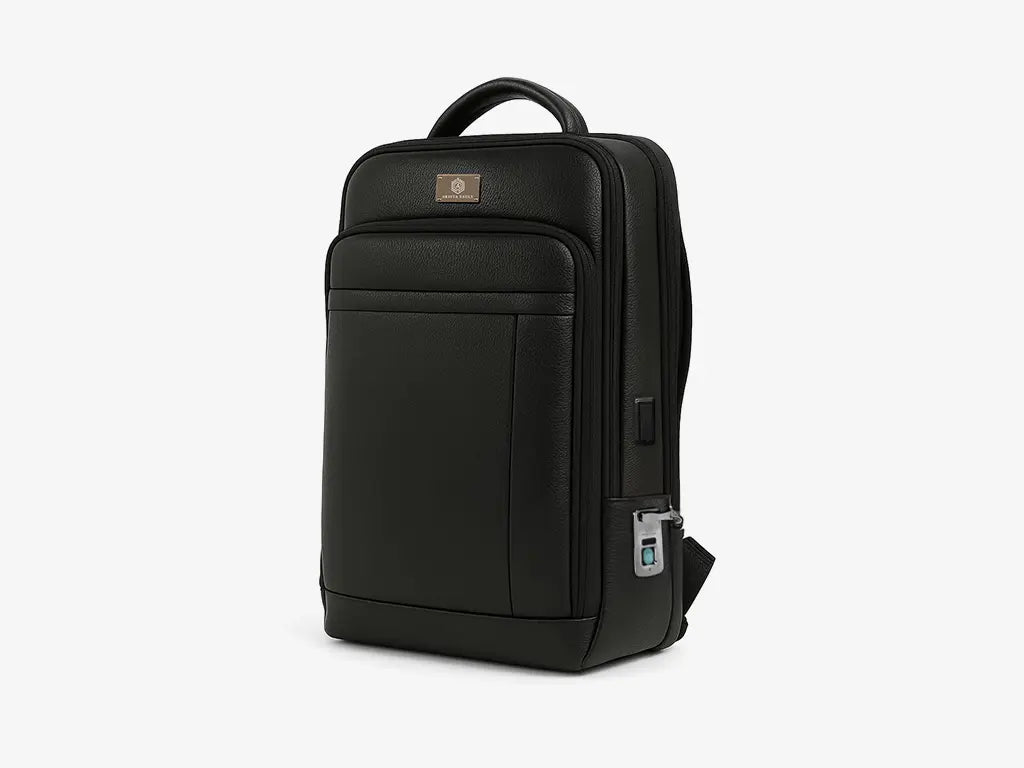 Fingerlock Leather Backpack (Live Tracking) Arista Vault