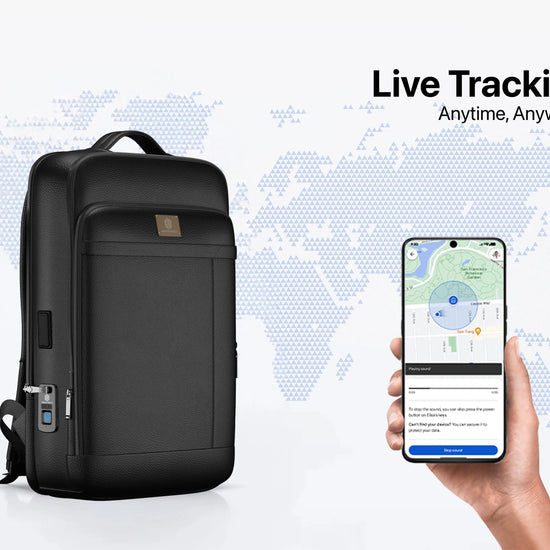 Fingerlock Leather Backpack (Live Tracking) Arista Vault